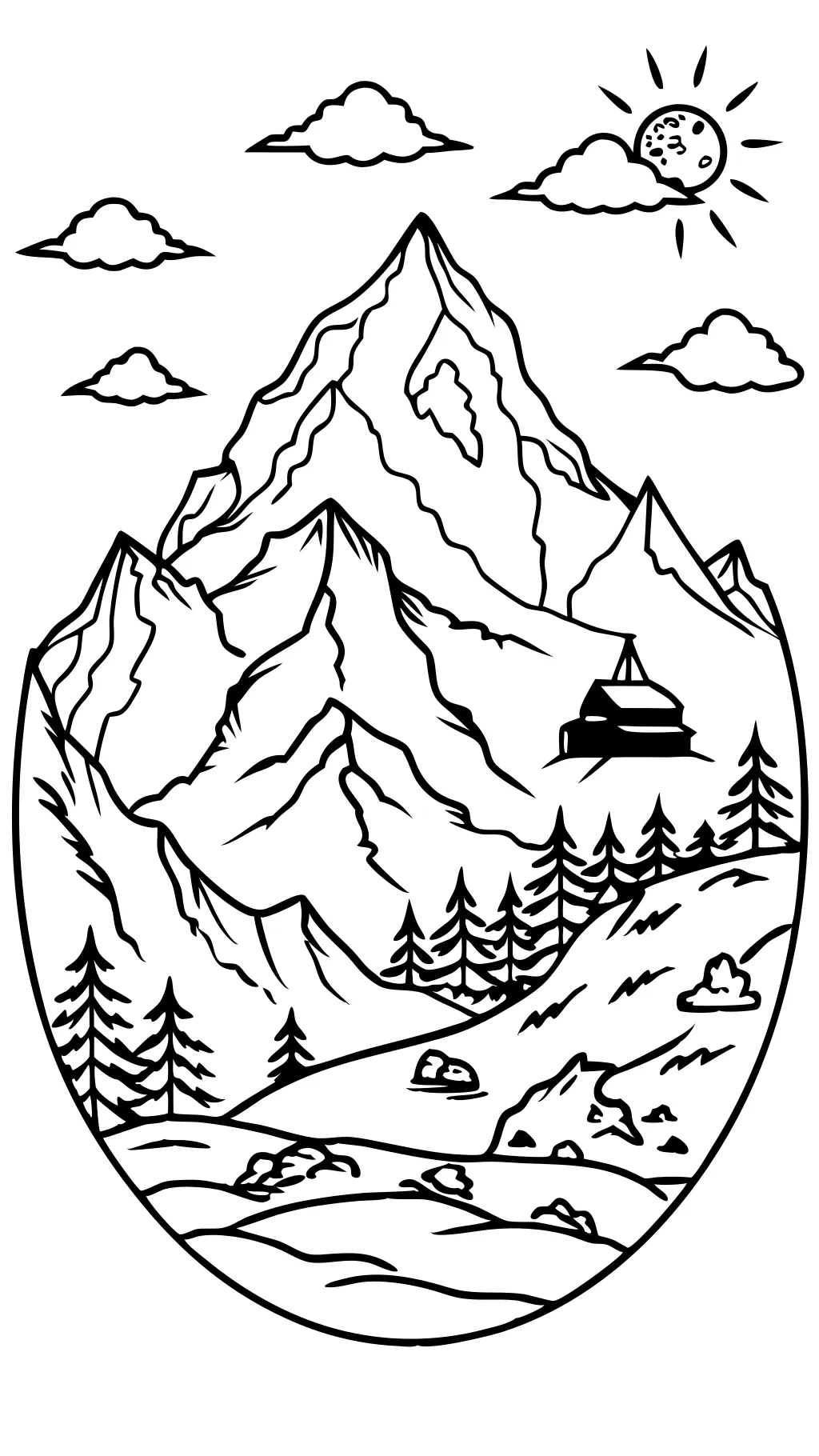 everest coloring page